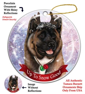 Up to Snow Good Ornament - Red Akita - Picture 1 of 1