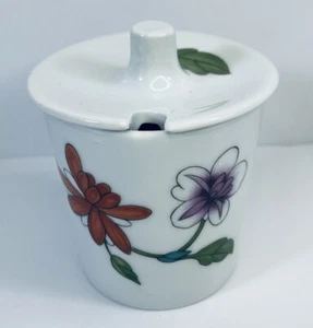 Vintage Royal Worcester Porcelain Mustard Jar & Lid Astley Pattern 2 3/8” Tall - Picture 1 of 6