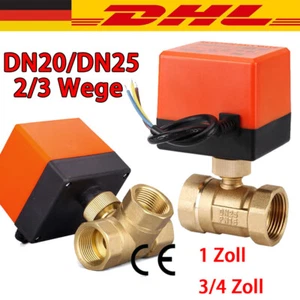 Zonenventil 2-3 Wege 1-Zoll Kugelventil Umschaltventil Motorkugelhahn DN25 DN20 - Bild 1 von 39