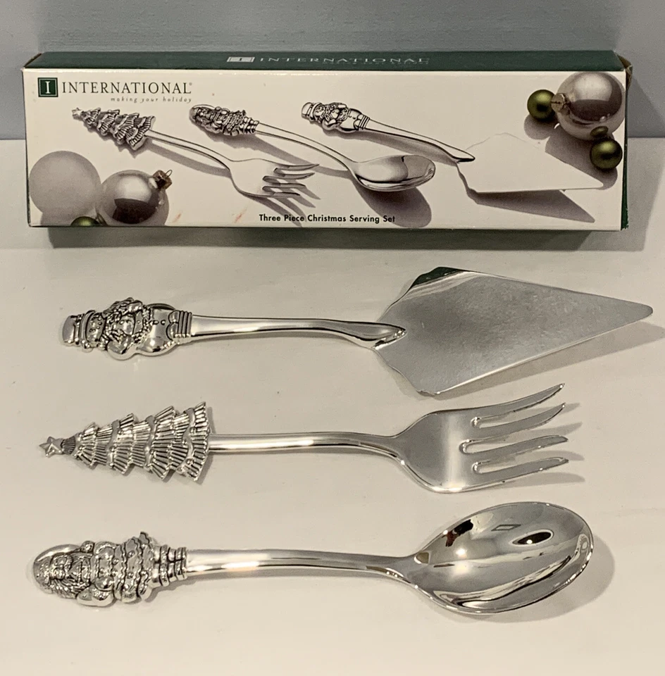 International Silver Company Holiday Joy 3 PC Serving Set