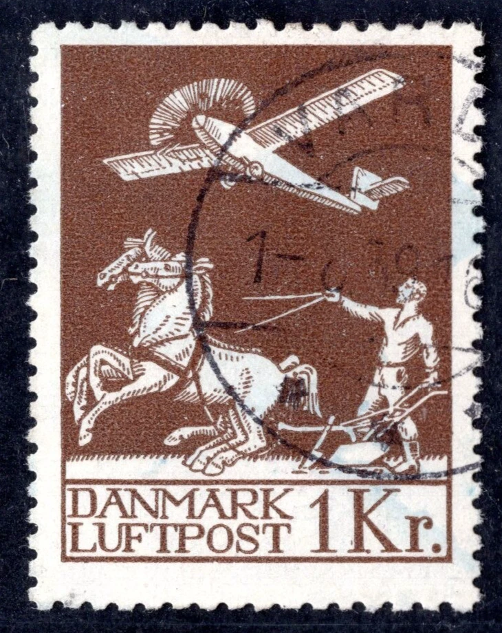 DINAMARCA 1929 CORREO AÉREO ALTO VALOR SCOTT #C5 PERFECTAMENTE USADO Foto 1 de 2