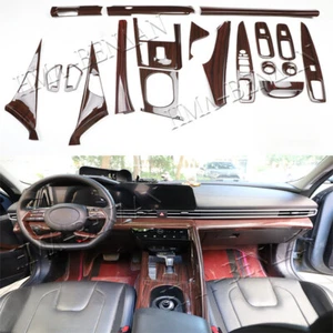For Hyundai Elantra 2021-2025 Interior Kit Full Set Cover Trim Gloss wood 19pcs - Picture 1 of 21