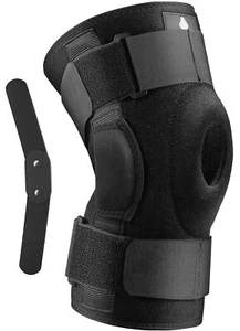 Hinged Knee Brace Adjustable Knee Brace, Compression Knee Patella . Open Patella - Picture 1 of 30