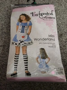Vestido Disfraz y Diadema Miss Wonderland Nuevo En Paquete Grande Talla 10-12 - Imagen 1 de 5