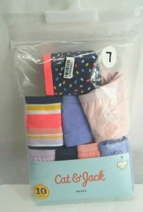 Cat & Jack Girls Briefs Underwear 9 Pair Pack Open Package Size 8 New - Picture 1 of 6
