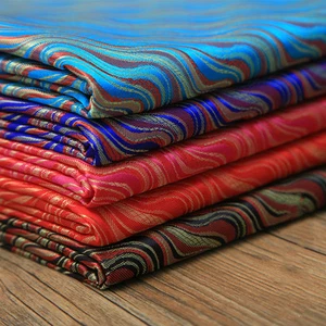 Stripe Brocade Fabric Damask Jacquard Wave Dress Upholstery Cushion 100cm*90cm - Picture 1 of 17