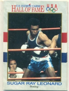 U.S. OLYMPIC CARDS - HALL OF FAME - SUGAR RAY LEONARD - BOXING - Picture 1 of 2