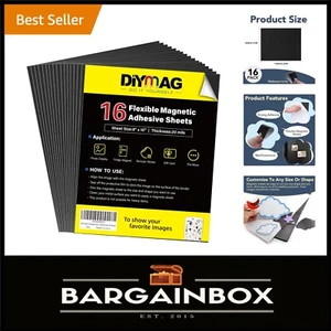 Durable 16-Pack Magnetic Sheets with Adhesive Back for Versatile Art Projects - Picture 1 of 9