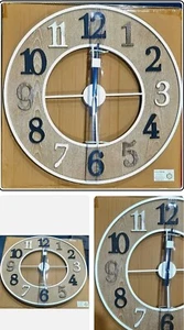 Hometime Holz & Metall Wanduhr 60cm UVP 72€ - Bild 1 von 6