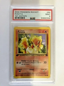 Pokemon -1st Edition Team Rocket Ponyta #64 - PSA 9 - MINT - Picture 1 of 2