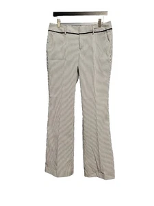 Banana Republic Martin Fit Pants Women’s size 8 Seersucker Stripe B/W NWT - Picture 1 of 15