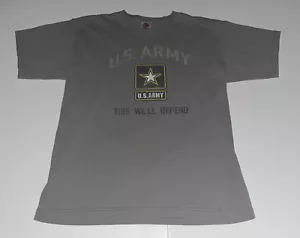US Army Mens L Green “Defend” Short Sleeve T-shirt - Picture 1 of 2