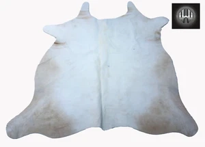 New Cow Hide Rugs White Cowhide Hairon Leather Carpet (100% Natural Cowhide Rug) - Picture 1 of 3