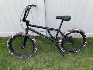 CULT BMX CONTROL 20" BICYCLE BLACK w/ Red CAMO TIRES - Picture 1 of 9