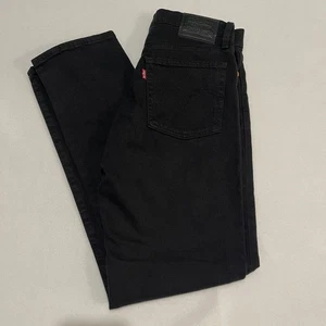 Levi's Premium Black Wedgie Straight Denim Jeans Size 24 - Perfect Condition - Bild 1 von 8