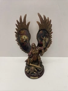 Sculpture en bronze Bradford Exchange Raguel Defender Justice Archanges de Lumière - Photo 1/9