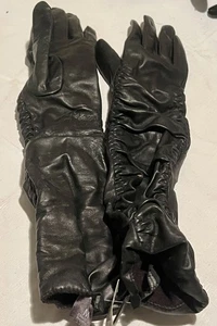 17" lange schwarz gefütterte Wilson Lederhandschuhe NEU Damen M - Bild 1 von 12