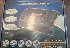 Power Acoustik BLADE1-1200D Watt Verstärker Class D Monoblock Mono Mini Verstärker Bass - Bild 1 von 11