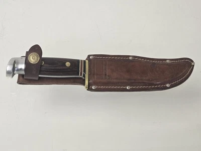 Vintage Western W36 C Bowie Hunting Knife w Original Leather Sheath USA 🇺🇸  - Image 1 of 4