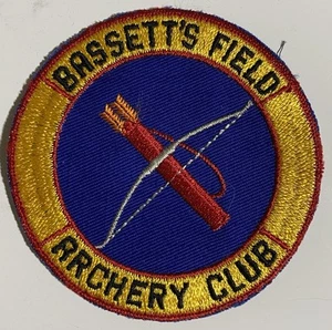 Bassett’s Field Archery Club Patch - Deer Hunting Bowhunter Fishing Vintage 3” - Picture 1 of 2