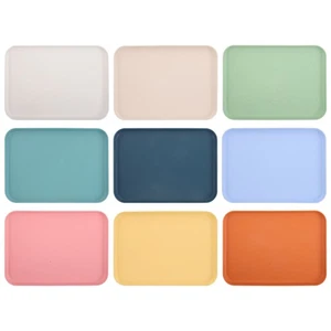 9 Pcs Serving Grill Tray Plastic Board Reusable Trays School Lunch - Picture 1 of 12