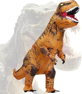 Inflatable Dinosaur Velociraptor Costume 3D Realistic Adult with Blower Cosplay - Picture 1 of 6