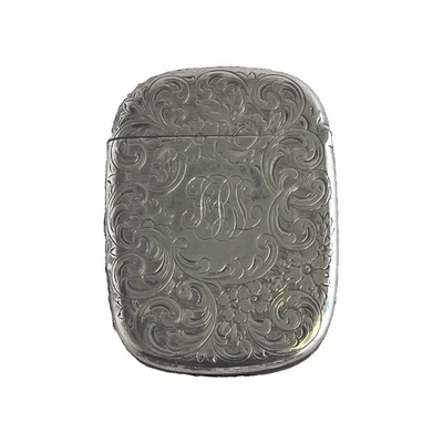 Estuche Gorham Match Vesta de plata esterlina diseño ornamentado 1850-1895 sello de colección Foto 1 de 4