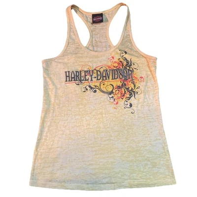 Camiseta sin mangas Harley-Davidson Daytona Beach FL 2011 amarilla con letras brillantes; L Foto 1 de 4