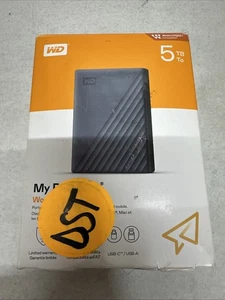 WD 5TB My Passport Portable Hard Drive HDD, Silicon Grey - WDBRMD0050BGY-WESN - Picture 1 of 4
