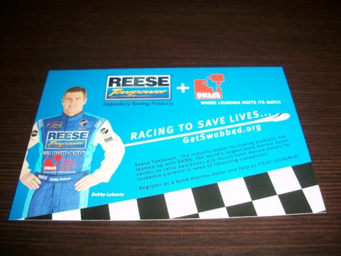 BOBBY LABONTE 2011 REESE LEUKEMMIA NASCAR POSTCARD #47 Cover