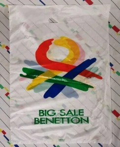 Vintage 1980s United Colours Of Benetton Carrier Bag Big Sale - Picture 1 of 4