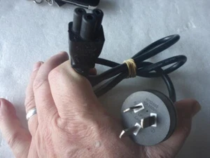 AUST 3 PIN TO " CLOVER LEAF " PLUG 240V POWER CABLE TESTED EX COND - Picture 1 of 2
