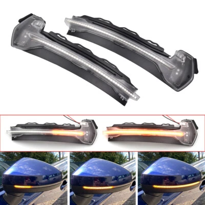 Clear For Audi A3 8V S3 RS3 S 2013-2018 LED Dynamic Turn Signal Light Mirror - Image 1 of 4