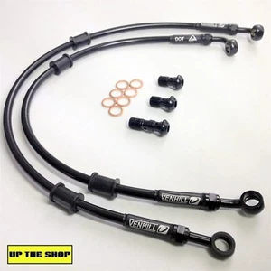 YAMAHA XJ550 1981-85 VENHILL stainless steel braided brake lines hoses Race - Picture 1 of 3