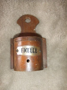 VINTAGE FRENCH HANDMADE WOODEN "FICELLE" STRING BOX - Picture 1 of 4