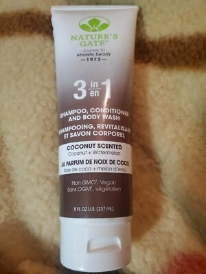 NATURE'S GATE 3 IN 1 SHAMPOO, CONDITIONER, AND BODY WASH 8 OZ  sealed - Image 1 of 3