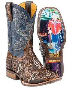 Tin Haul Men's Country Sound Western Boot Broad Square Toe - 14-020-0077-0413 BR - Picture 1 of 2