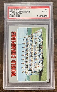 1970 Topps #1 World Champions - Mets Team PSA 7 - NM - Picture 1 of 2