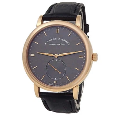 A. Lange & Söhne Saxonia 18k Rose Gold Leather Auto Grey Men's Watch 307.033 - Image 1 of 4