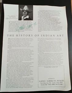 Donald Vann Autographed Biography Famed Cherokee Artist Oklahoma - Picture 1 of 1