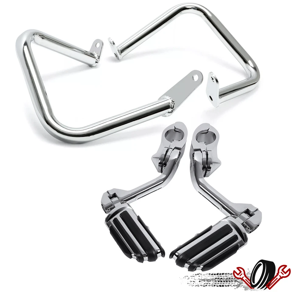 Protector de motor barra de choque + clavijas de carretera parachoques de motocicleta para Yamaha V-Star 400 650 Foto 1 de 4