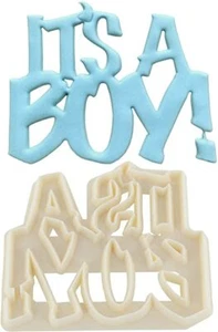 FMM It's A Boy Icing Cutter Fondant Cake Baby Birth Christening Cutting Tool - Picture 1 of 2
