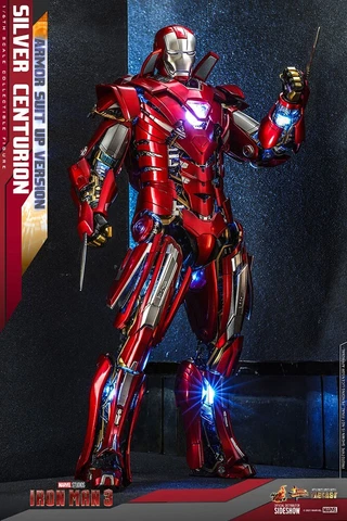 Hot Toys Iron Man Silver Centurion DIECAST Armor Suit Version 1/6 Scale Figure Cover