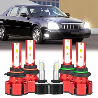 Faróis combo de LED altos/baixos + lâmpadas de faróis de neblina para Cadillac Deville 2000-2005 - Imagem 1 de 4