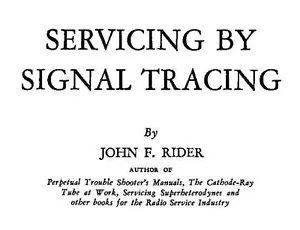 Servicing by Signal Tracing John F Rider Radio Troubleshooting CD - Picture 1 of 1