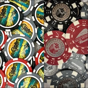 **DEALERSHIP ITEM** INDIAN OF HONOLULU, HAWAII CUSTOM POKER CHIPS - Picture 1 of 5