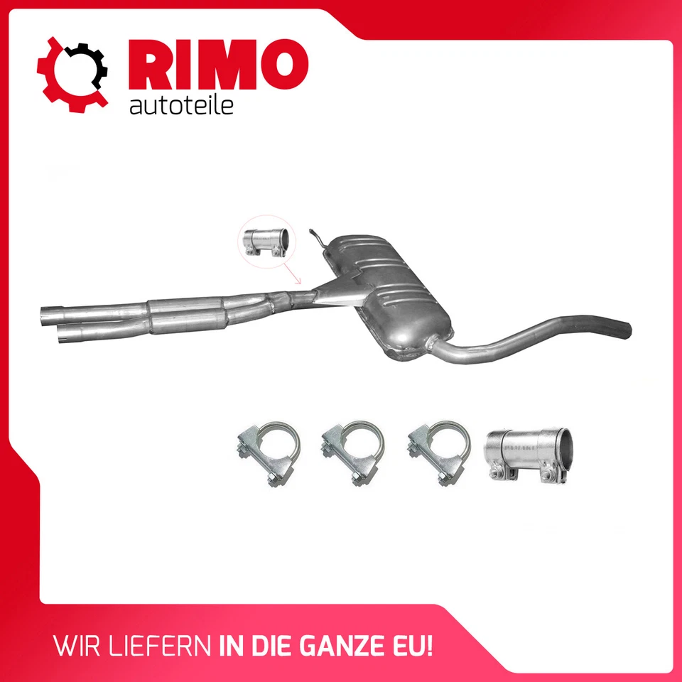 Polmo 01.00 Mittelschalldämpfer für AUDI 01.00 Mittelschalldämpfer Abgasanlage