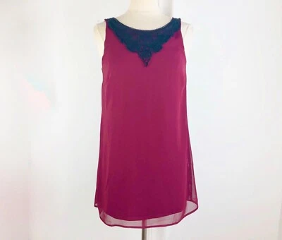 Новый Forever 21 бордовый красный коктейль кружева вечеринки мини Shift платье M средний новый с Ярлыками - Изображение 1 из 4