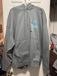 Nike SB Hoodie Mens Grey Skateboard Pullover Sweatshirt Skate Logo (Size-XXL) - Picture 1 of 5
