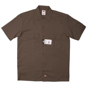 Dickies 1574 SHORT Sleeve TWILL Work Shirt BROWN COLOR SIZE SMALL - Picture 1 of 1